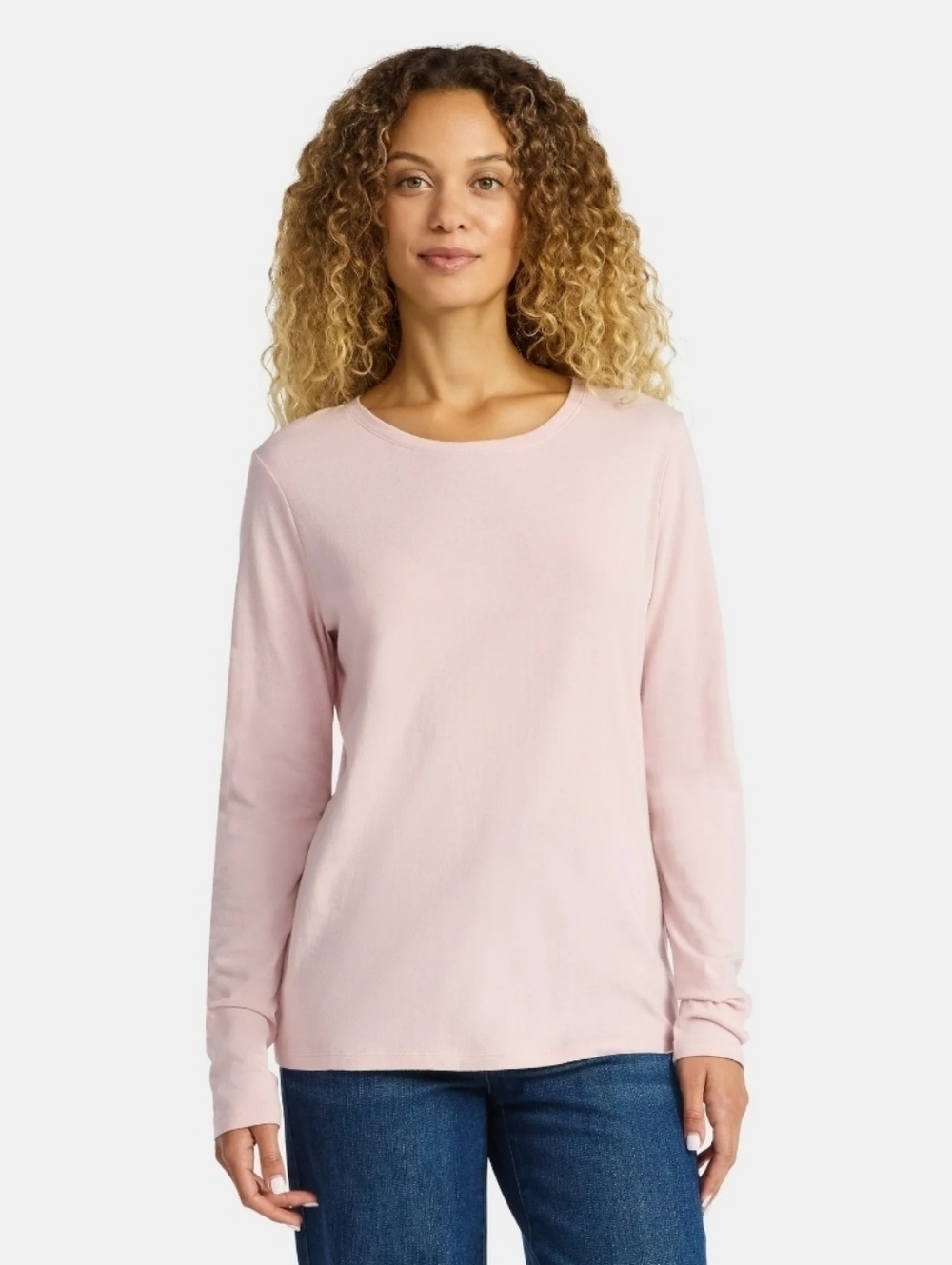 Light Pink Long Sleeve Crewneck Shirt.  11